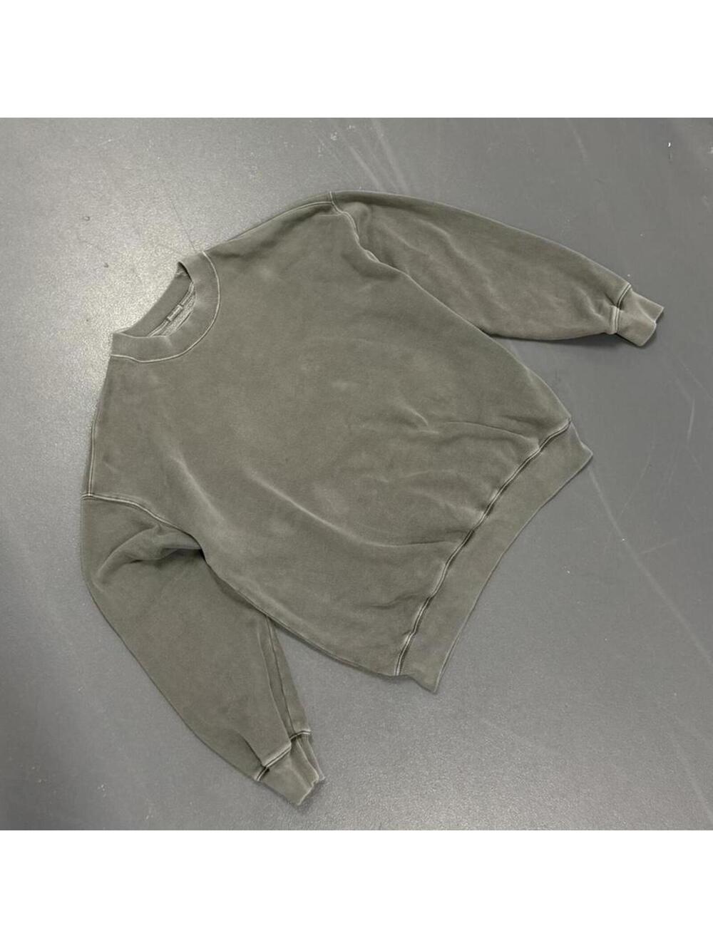 Abercrombie & Fitch Men's Green and Grey Sweatshirt